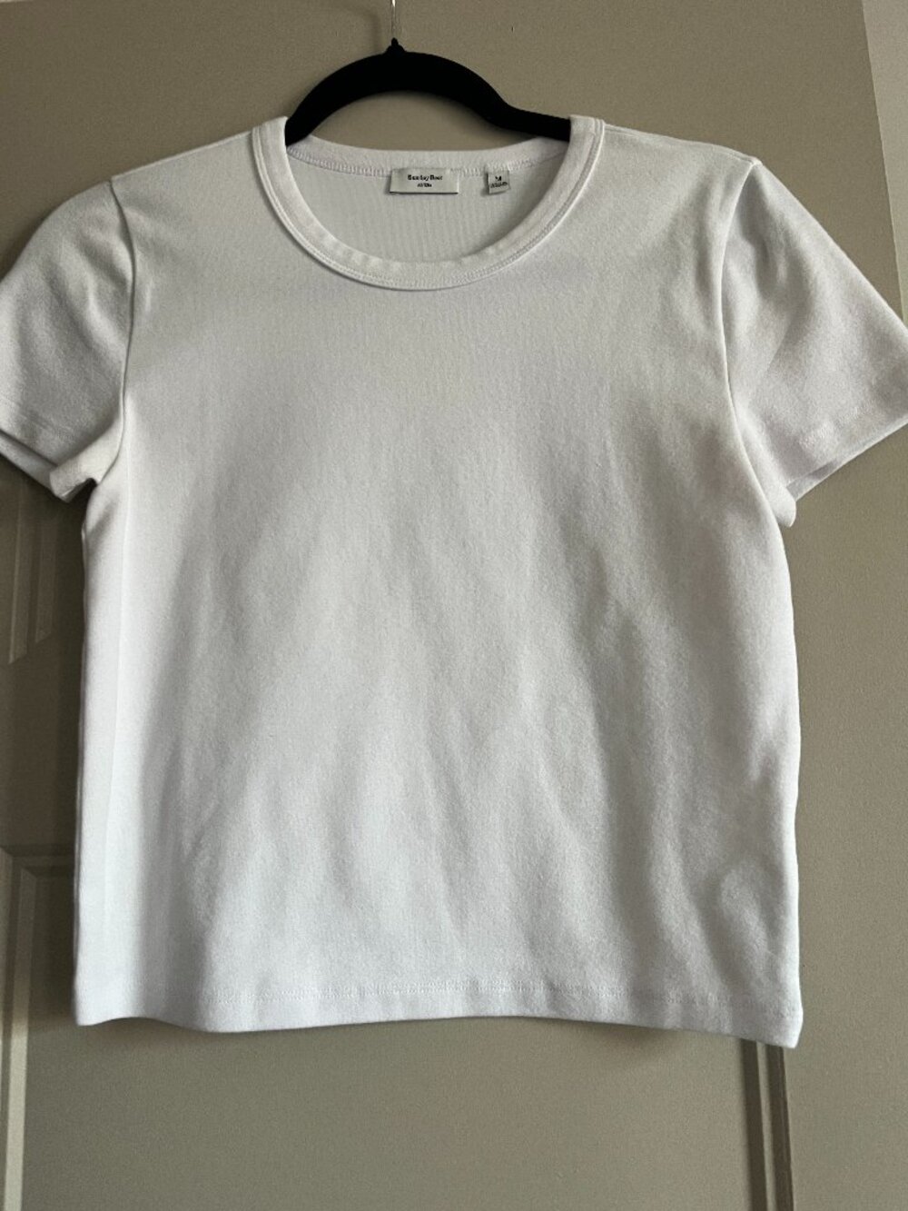 Aritzia Sunday Best Little Ribbed T-Shirt White M